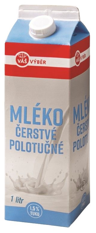 Mléčné a chlazené - Váš Výběr Čerstvé mléko 1,5% 1L