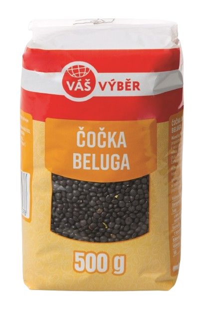 Trvanlivé potraviny - Váš Výběr Čočka beluga 500 g