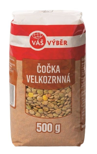 Trvanlivé potraviny - Váš Výběr Čočka velkozrnná 500 g