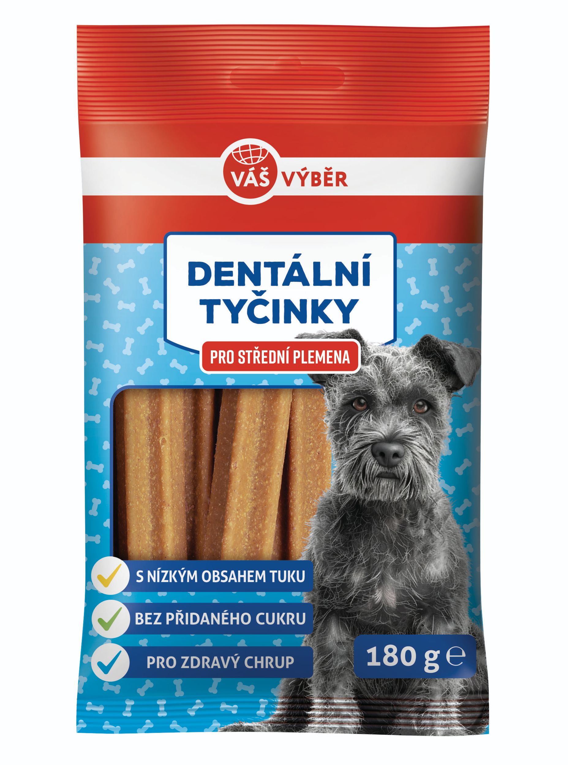 Svět zvířat - Váš výběr dentální tyčinky pes střední 180g