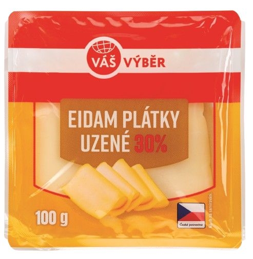 Mléčné a chlazené - Vás Výběr Eidam 30% plátky uzený 100g