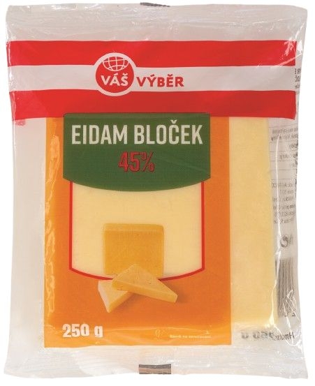 Mléčné a chlazené - Váš Výběr Eidam 45% bloček 250g