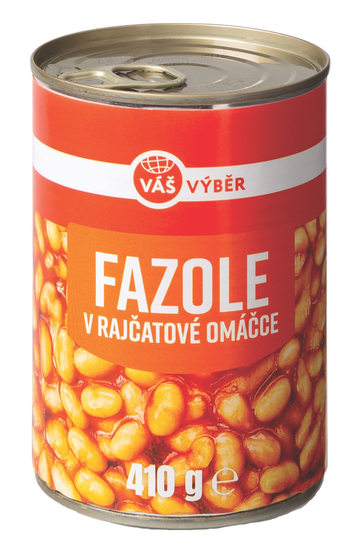 Trvanlivé potraviny - Váš Výběr Fazole v rajčatové omáčce 410g