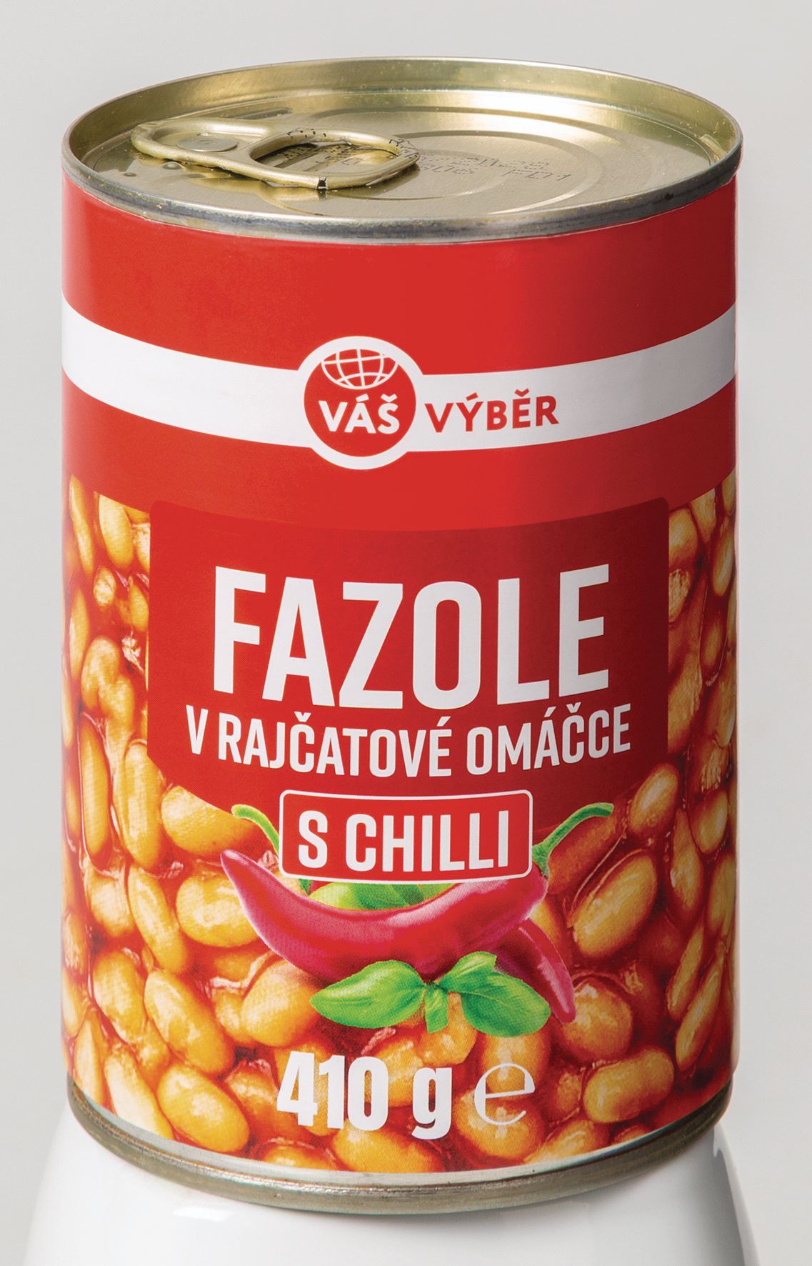 Váš Výběr Fazole v rajčatové omáčce s chilli 410g-0