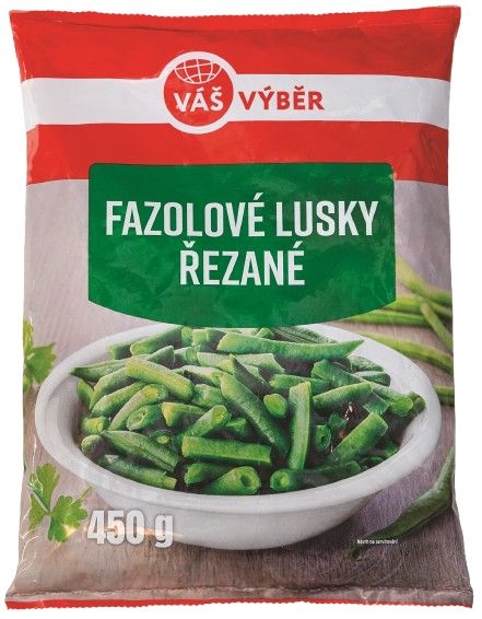 Mražené potraviny - Váš Výběr Fazolové lusky řezané mražené 450g
