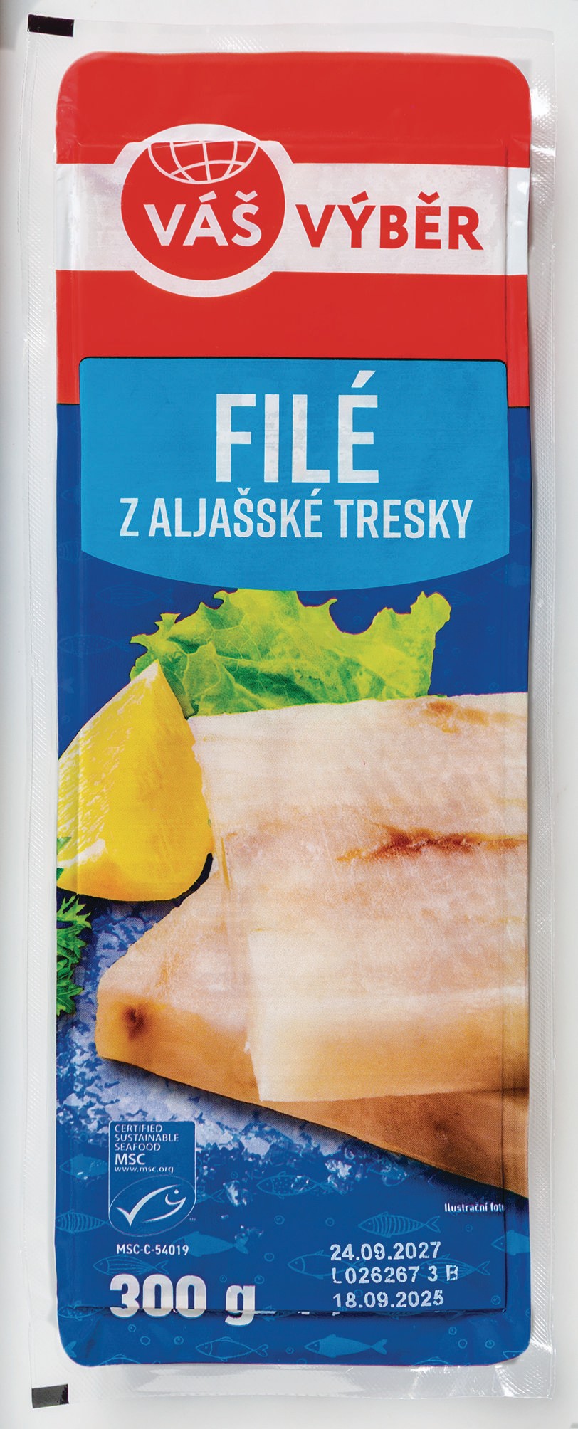 Mražené potraviny - Váš Výběr Filé z aljašské tresky 300g