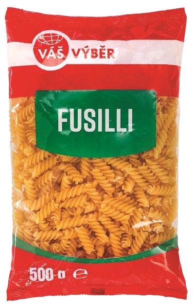 Trvanlivé potraviny - Váš Výběr Fusilli bezvaječné 500g
