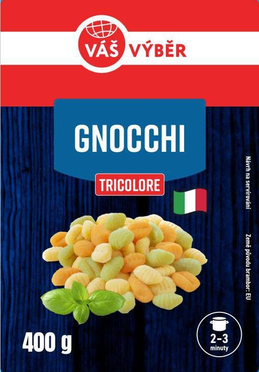Hotová jídla - Váš Výběr Gnocchi tricolore 400g