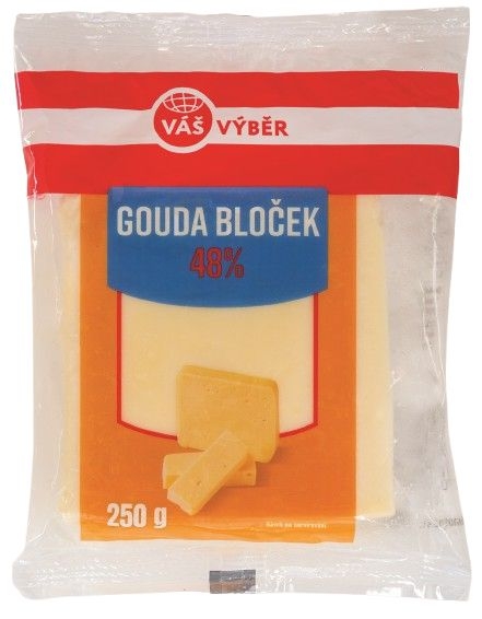 Mléčné a chlazené - Váš Výběr Gouda 48% bloček 250g