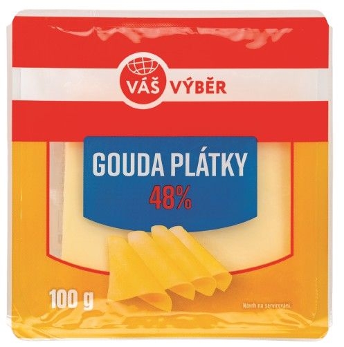 TOP produkty - Váš Výběr Gouda 48% plátky 100g