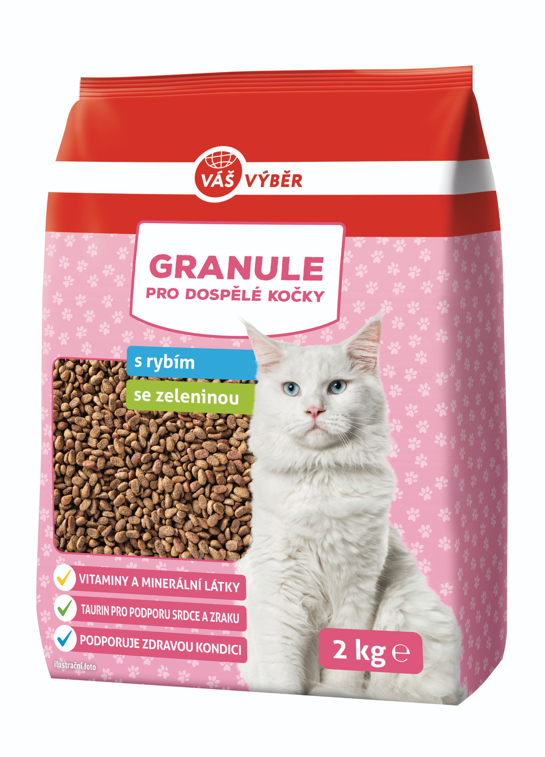 Svět zvířat - Váš výběr granule pro kočku s rybou a zeleninou 2kg