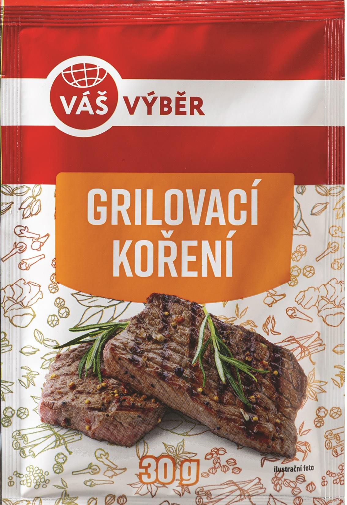 Trvanlivé potraviny - Váš Výběr Grilovací koření 30g