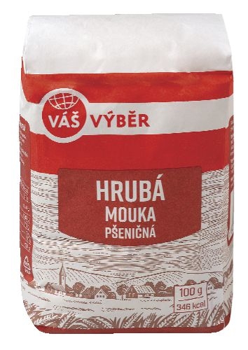 Trvanlivé potraviny - Váš Výběr Hrubá mouka pšeničná 1kg
