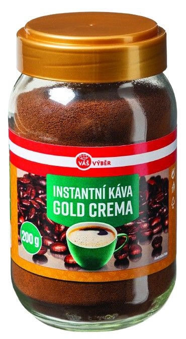 Nápoje - Váš Výběr Instantní káva GOLD CREMA 200g