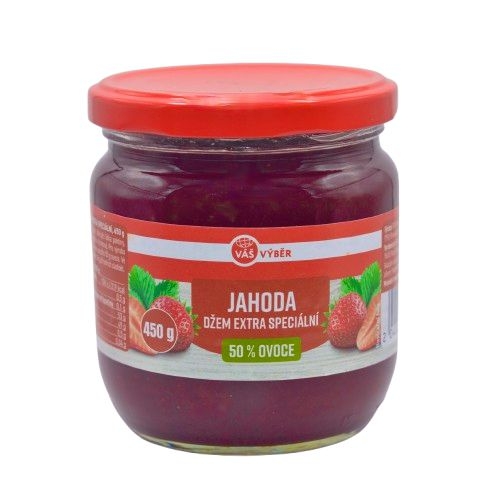 Trvanlivé potraviny - Váš Výběr Jahoda džem extra speciální 450g
