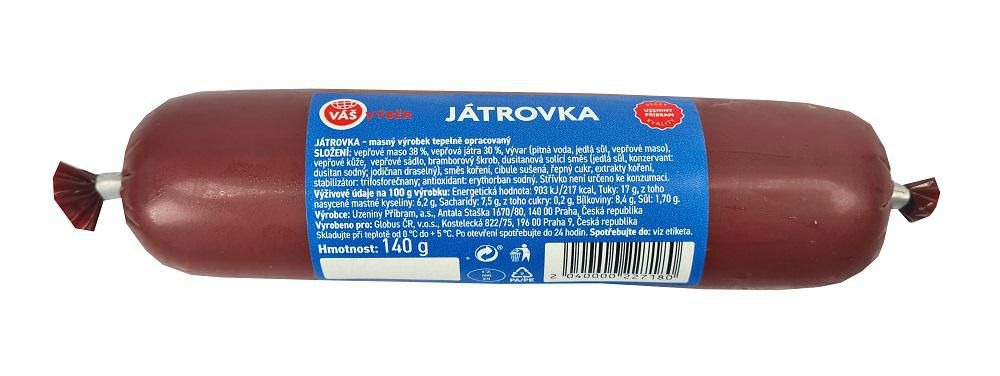 Uzeniny a lahůdky - Váš Výběr Játrovka 140g