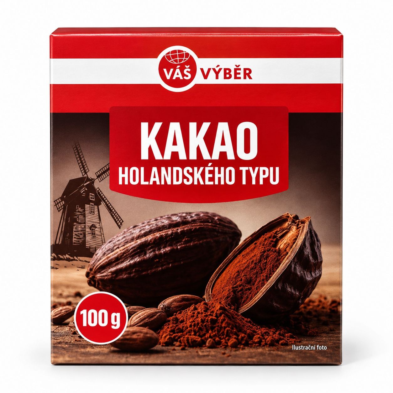 Trvanlivé potraviny - Váš Výběr Kakao holandského typu se sníženým obsahem tuku 100g