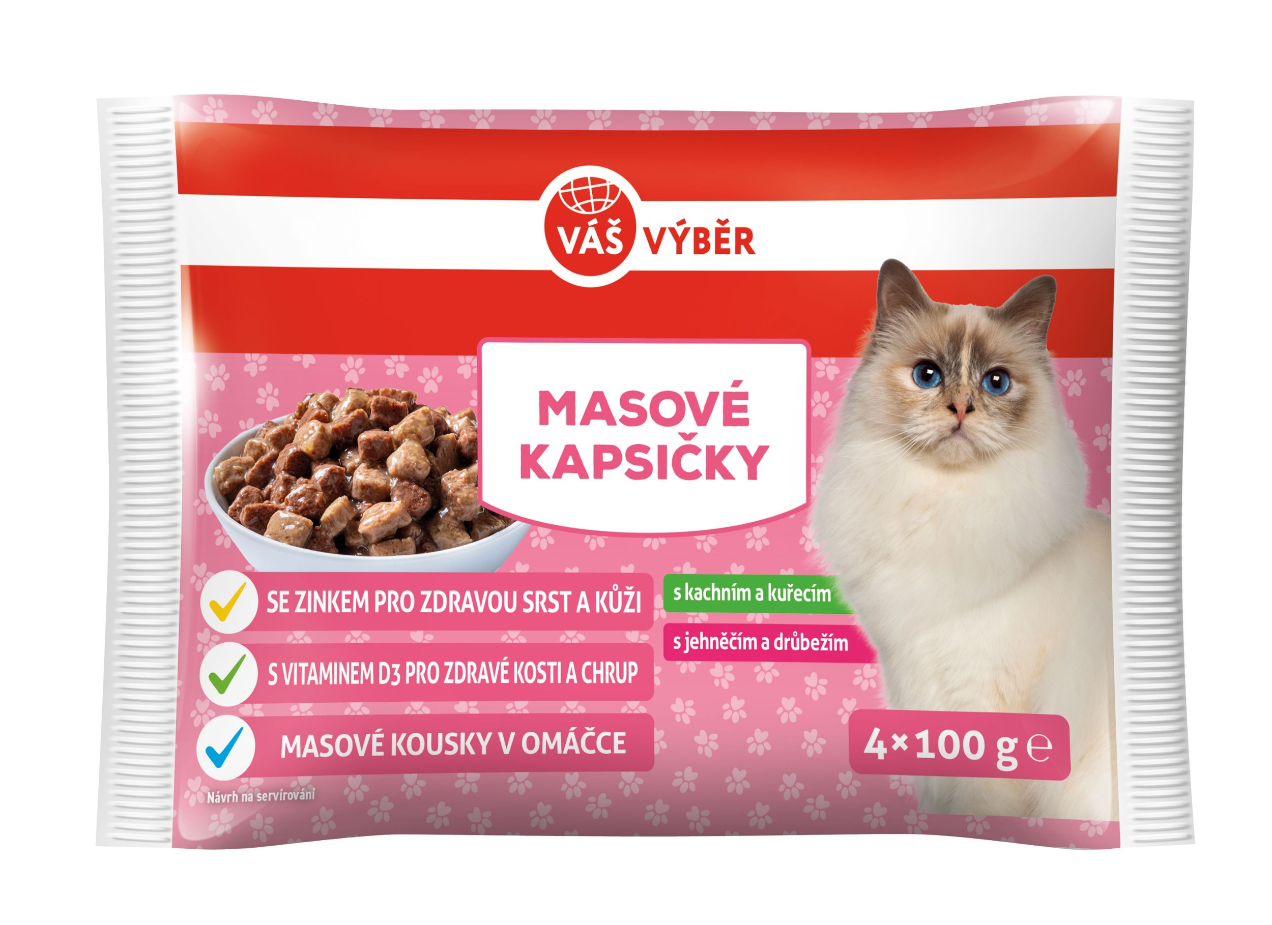 Svět zvířat - Váš výběr kapsa mix maso omáčka 4x100g