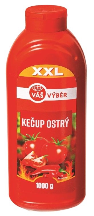 Trvanlivé potraviny - Váš Výběr Kečup ostrý 1000g