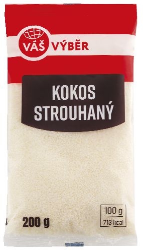 Trvanlivé potraviny - Váš Výběr Kokos strouhaný 200g