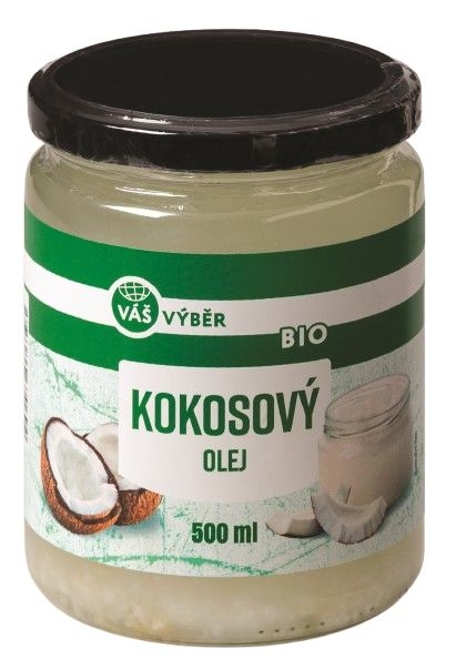 Trvanlivé potraviny - Váš Výběr Kokosový olej BIO 500 ml