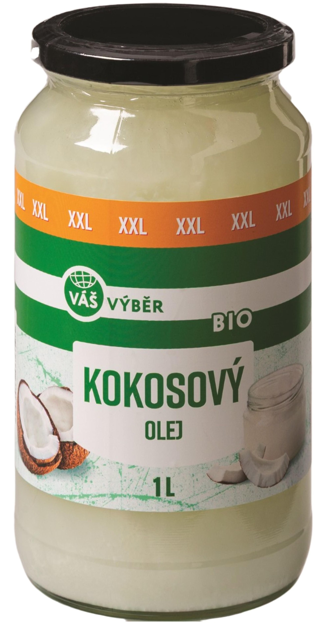 Trvanlivé potraviny - Váš Výběr Kokosový olej BIO XXL 1000 ml