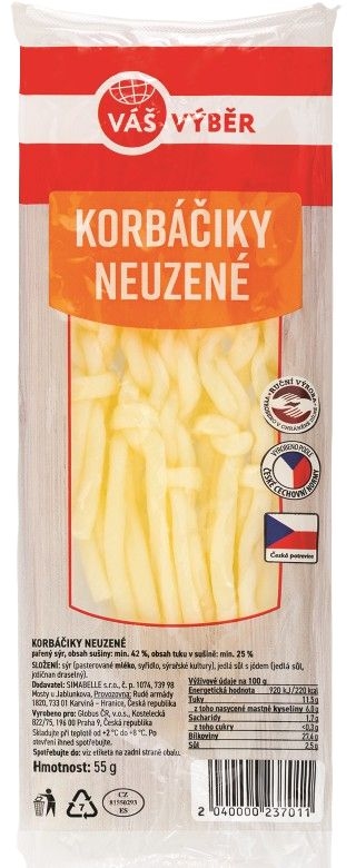 Mléčné a chlazené - Váš výběr Korbáčiky neuzené 55 g