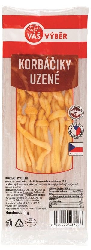 Mléčné a chlazené - Váš výběr Korbáčiky uzené 55 g