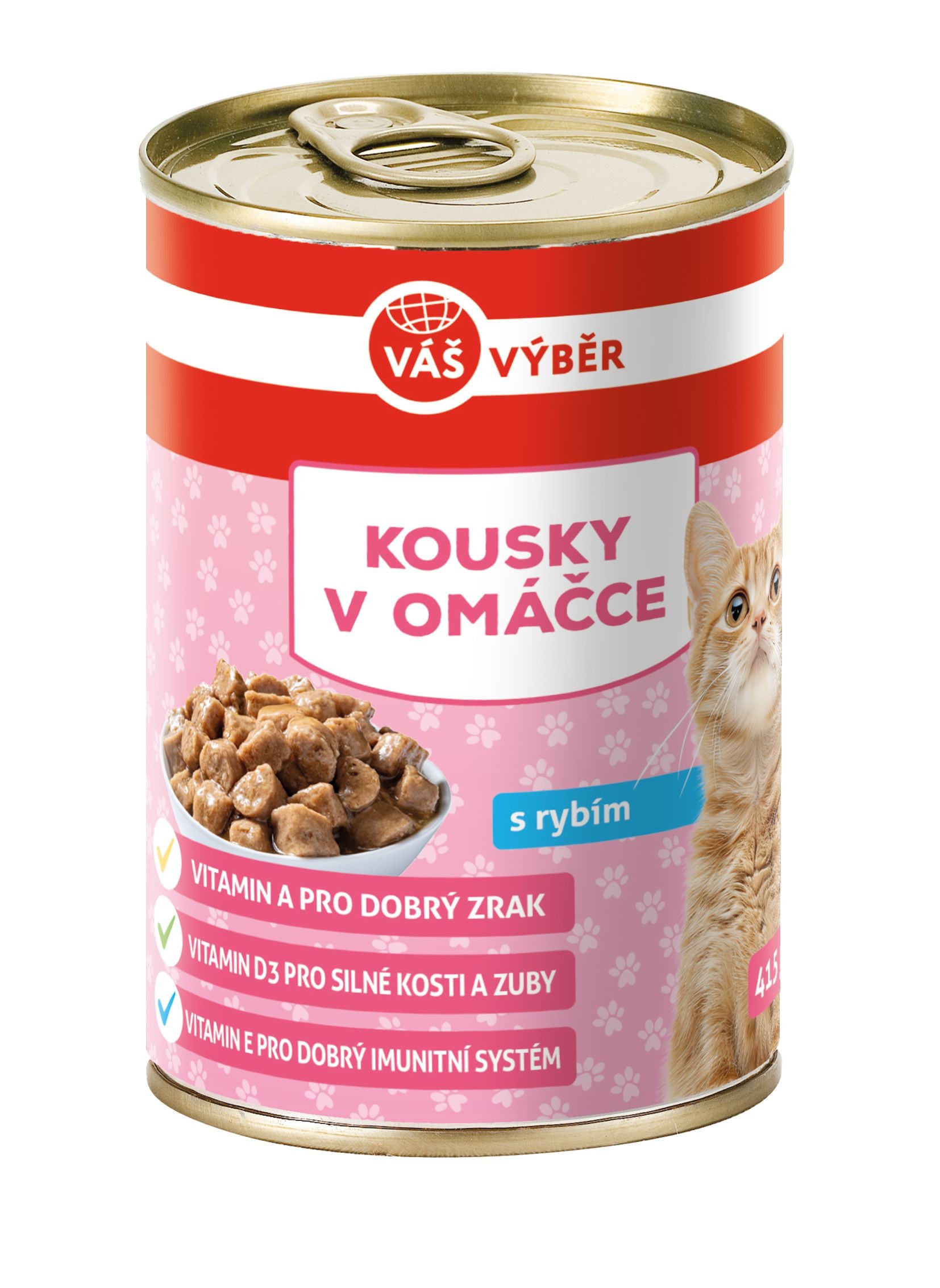Svět zvířat - Váš výběr kousky kočka ryba omáčka 415g