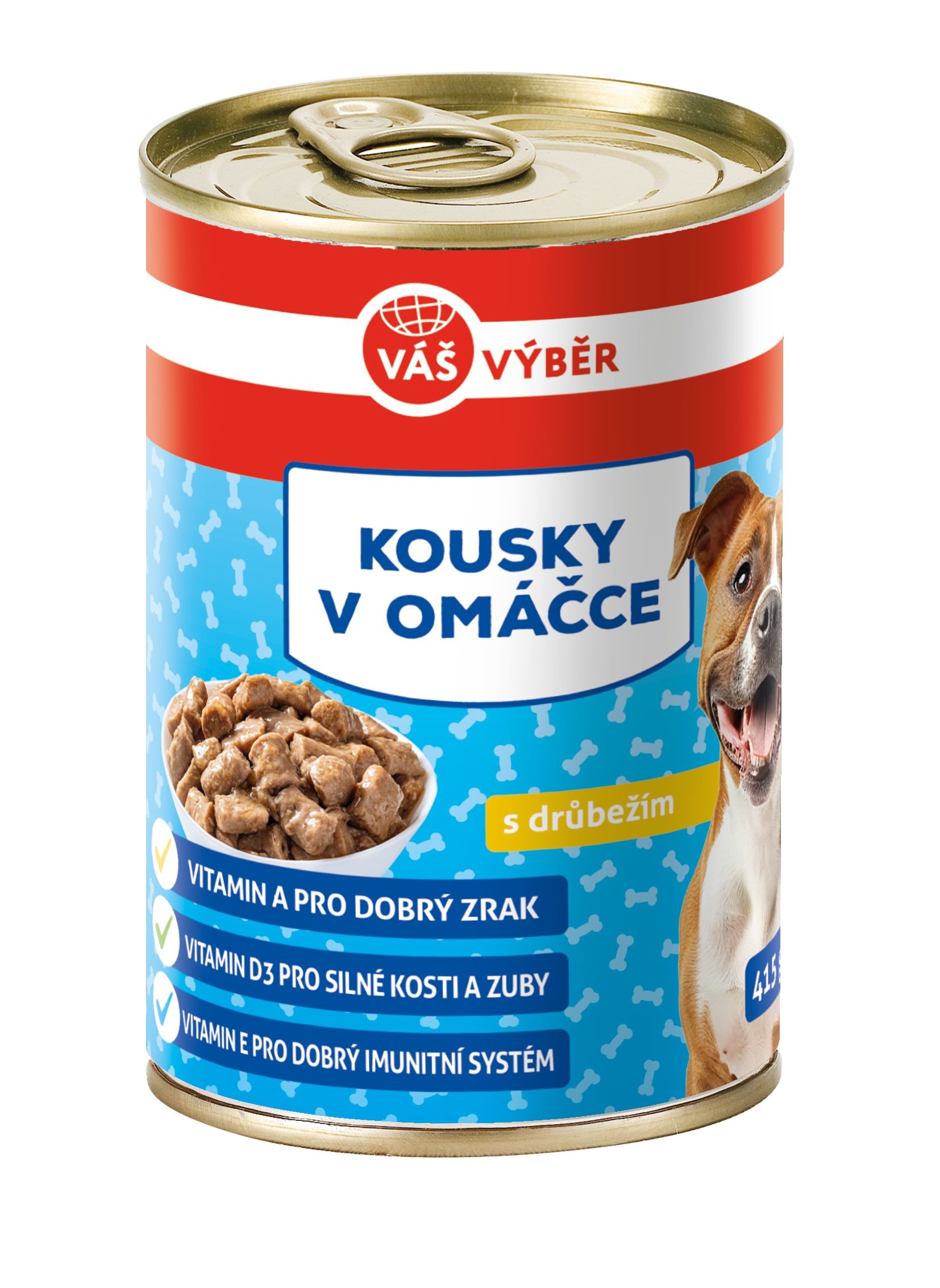 Váš výběr kousky pes drůbeží omáčka 415g-0