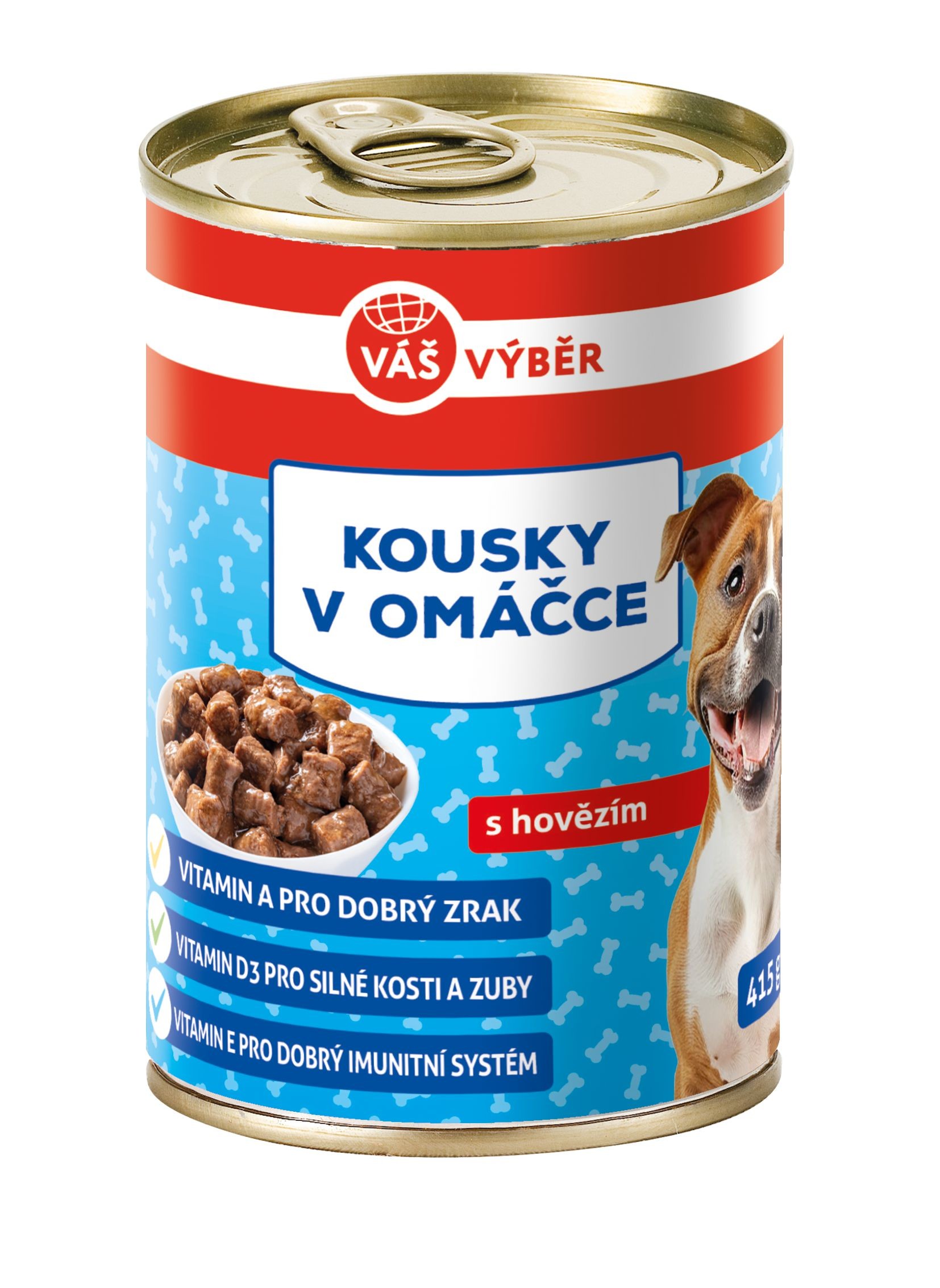 Svět zvířat - Váš výběr kousky pes hovězí omáčka 415g