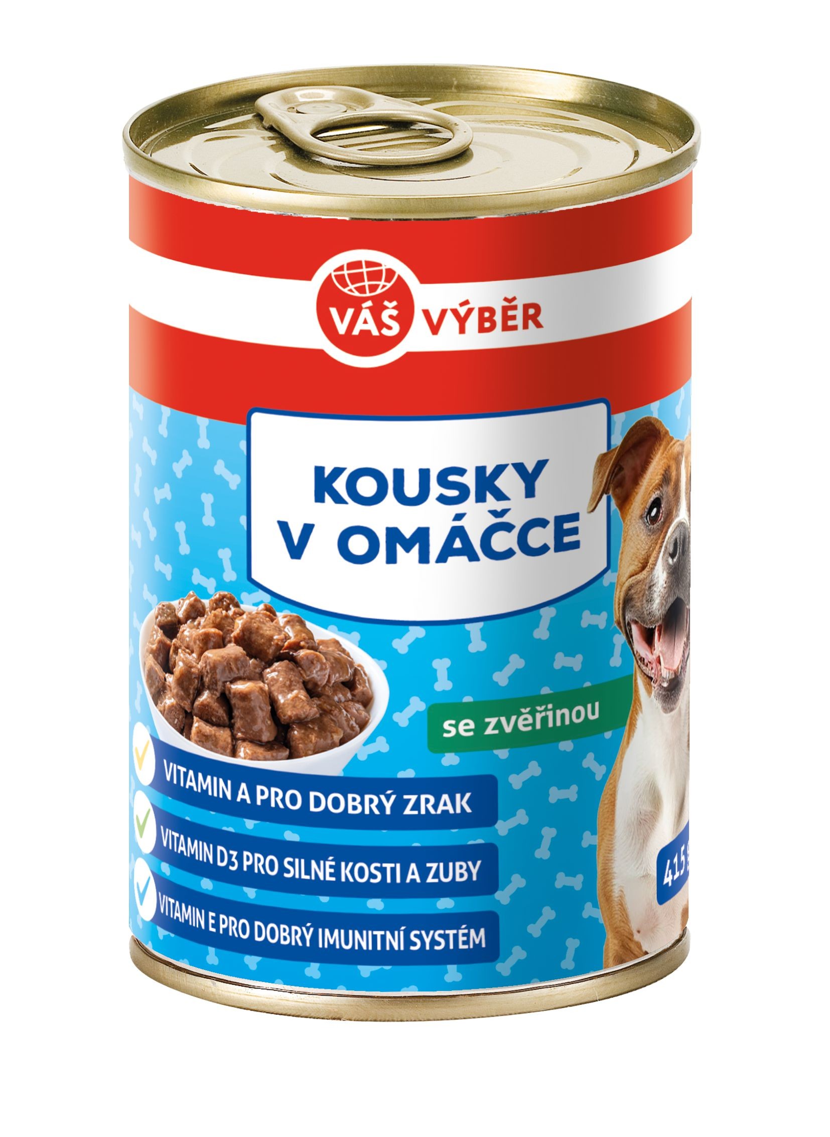 Svět zvířat - Váš výběr kousky pes zvěřina omáčka 415g