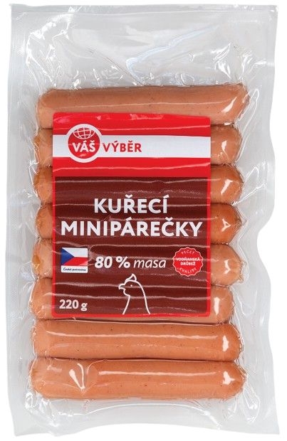 Uzeniny a lahůdky - Váš výběr Kuřecí minipárečky 220 g