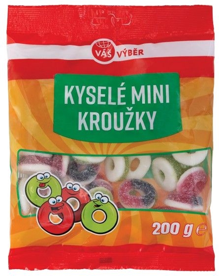 Trvanlivé potraviny - Váš Výběr Kyselé Kroužky Mix 200g