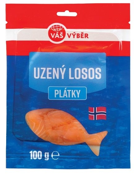 Uzeniny a lahůdky - Váš Výběr Losos uzený plátky  100g