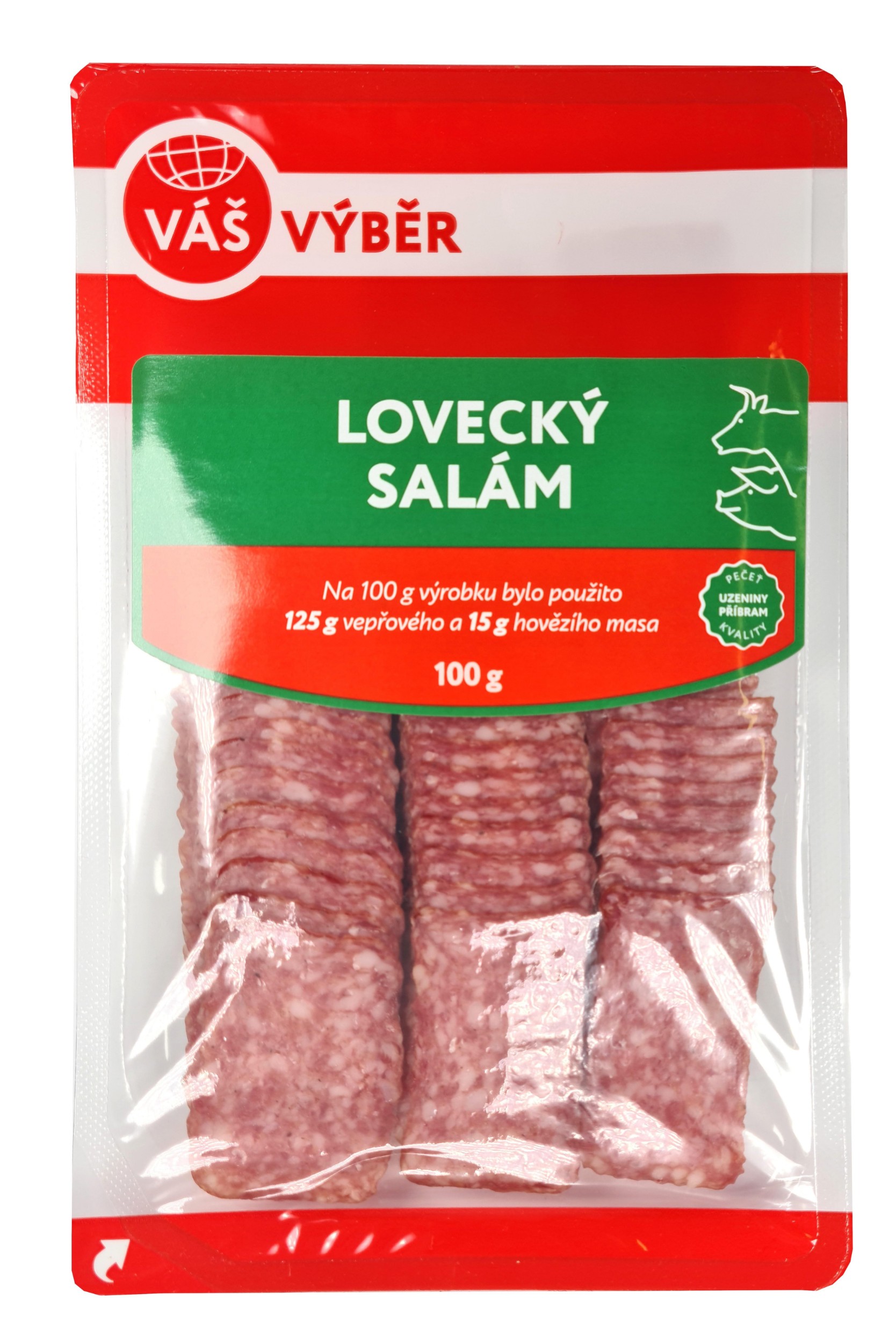 TOP produkty - Váš Výběr Lovecký salám krájený 100g