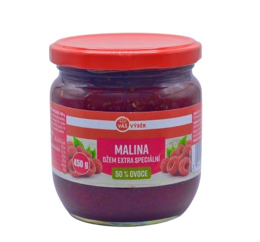 Trvanlivé potraviny - Váš Výběr Malina džem extra speciální 450g
