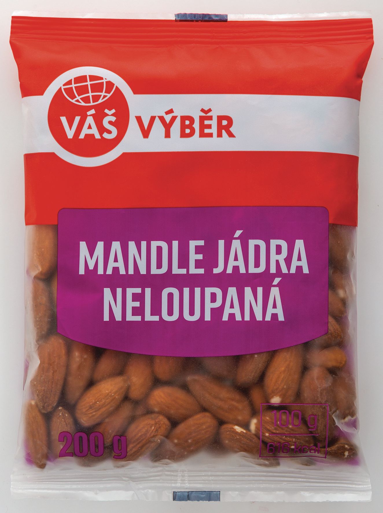 Váš Výběr Mandle jádra neloupaná 200g-0