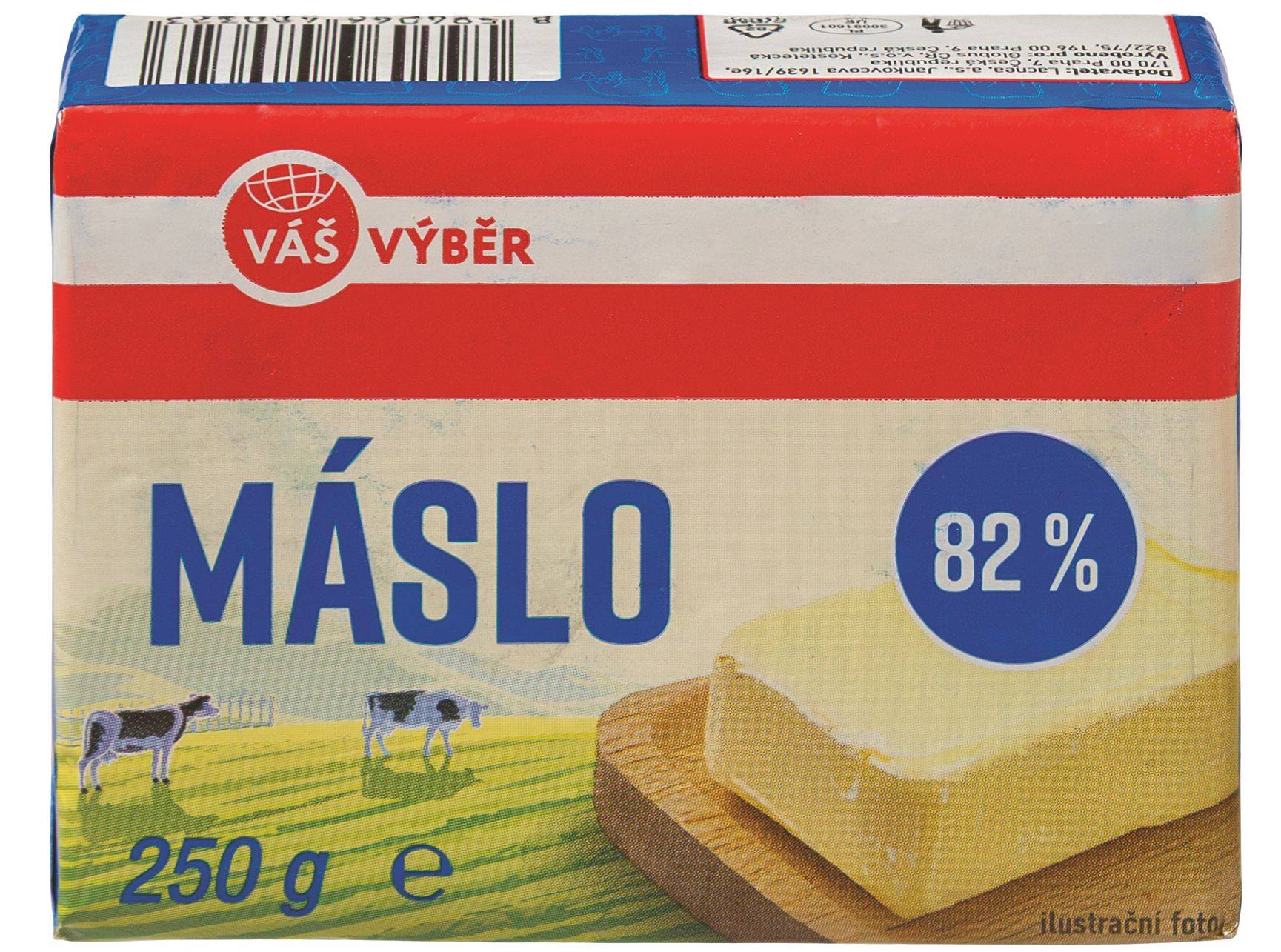 Mléčné a chlazené - Váš výběr Máslo 250 g