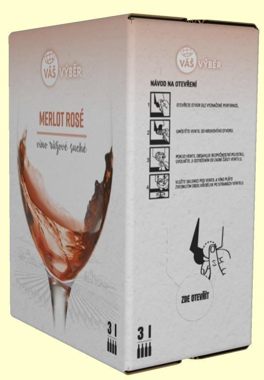 Váš Výběr Merlot rosé 3L BiB-0