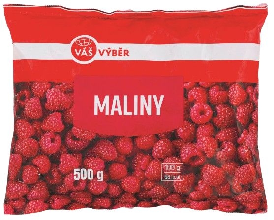 Mražené potraviny - Váš Výběr Mražené maliny 500 g