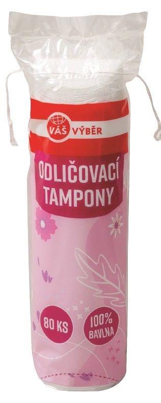 Drogerie a kosmetika - Váš Výběr Odličovací tampony 80ks
