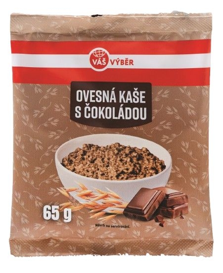 Trvanlivé potraviny - Váš Výběr Ovesná kaše s čokoládou 65g