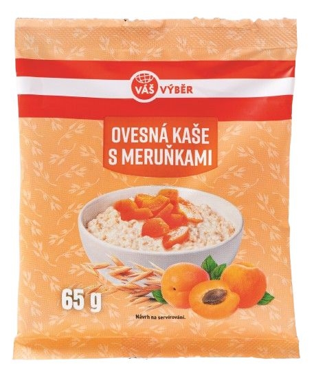 Trvanlivé potraviny - Váš Výběr Ovesná kaše s meruňkami 65g