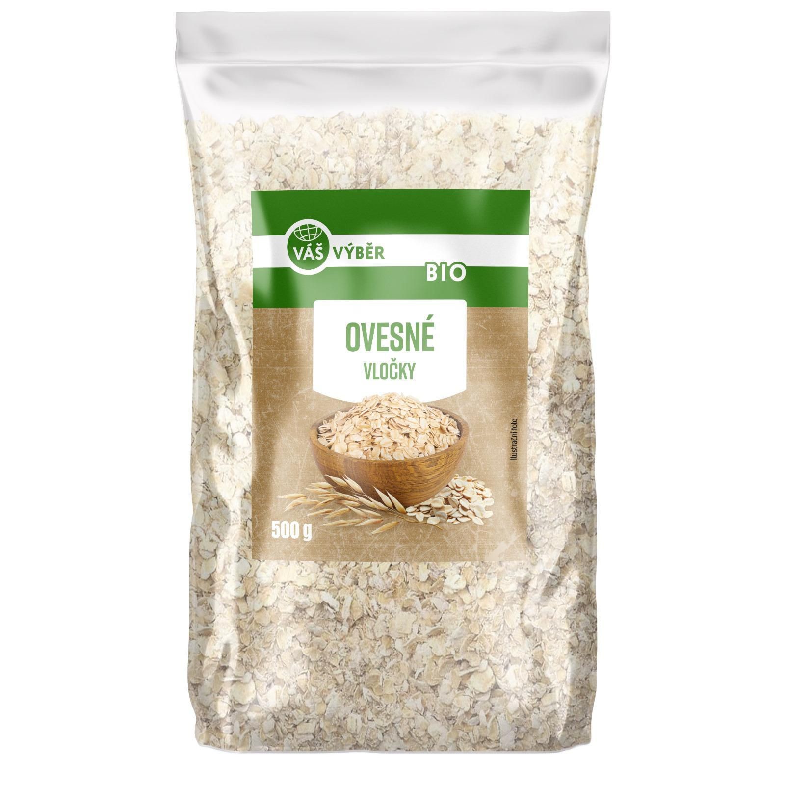Trvanlivé potraviny - Váš Výběr Ovesné vločky BIO 500 g
