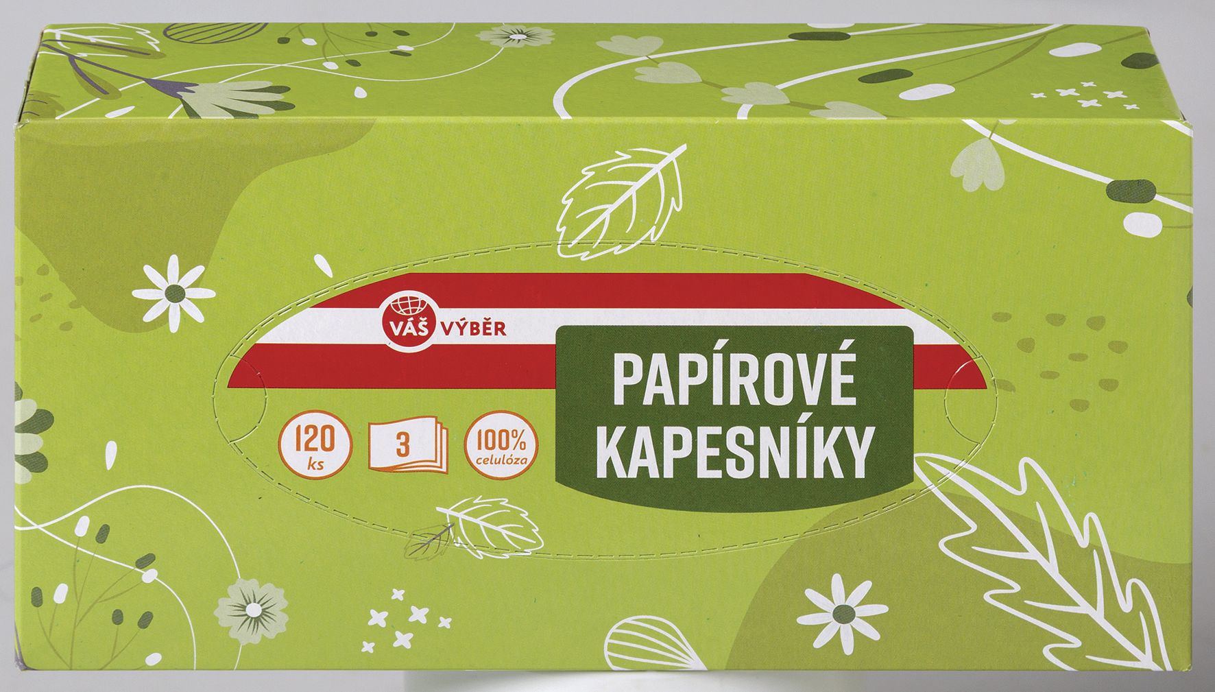 Váš Výběr Papírové kapesníky 3vrstvé, 12x10 120ks-0
