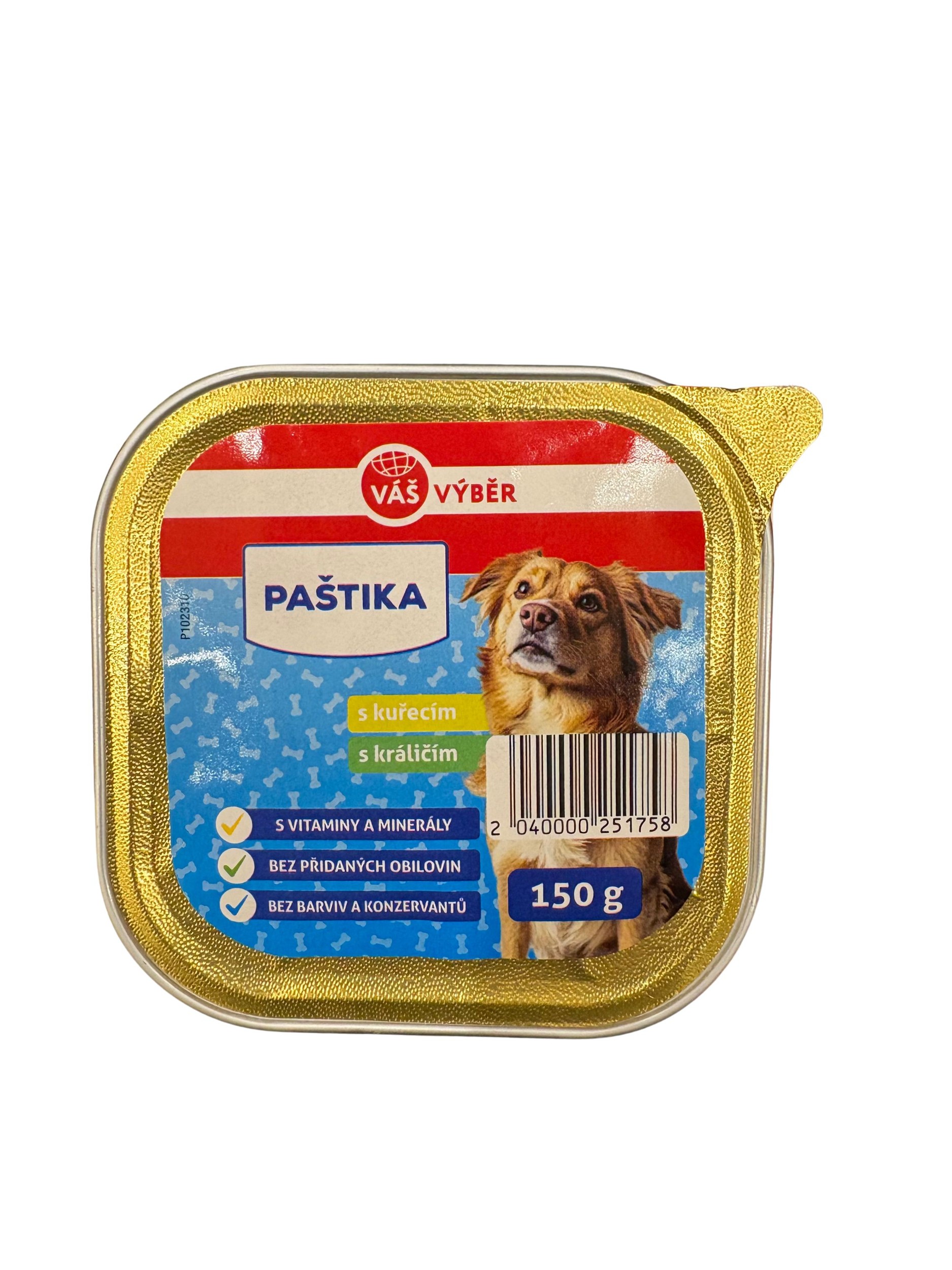 Svět zvířat - Váš Výběr Paštika s kuřecím & králičím pamlsek pro psy 150 g