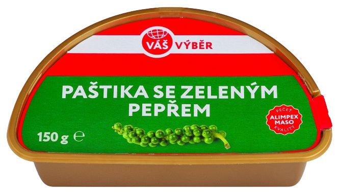Uzeniny a lahůdky - Váš výběr Paštika se zeleným pepřem 150g