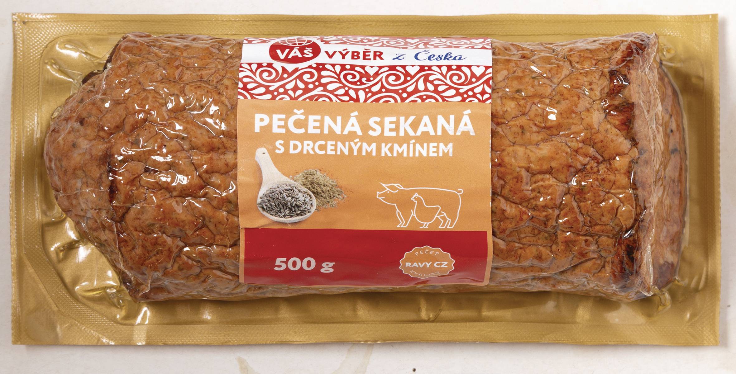 Uzeniny a lahůdky - Váš Výběr Pečená sekaná s drceným kmínem 500g