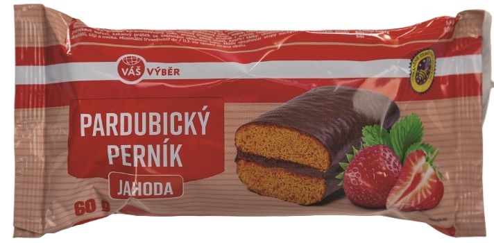 Trvanlivé potraviny - Váš Výběr Perník s jahodovou náplní 60g